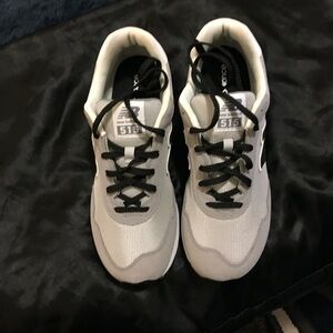 New Balance Light Gray and Black Sneakers